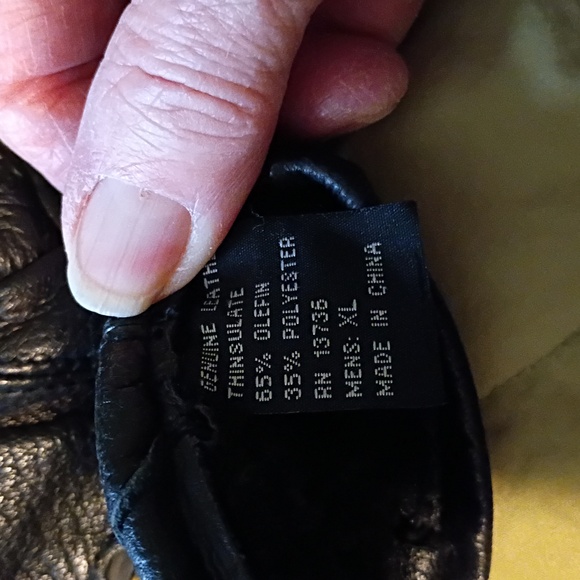 3M Thinsulate Black Leather Gloves XL NWOT - Picture 4 of 4